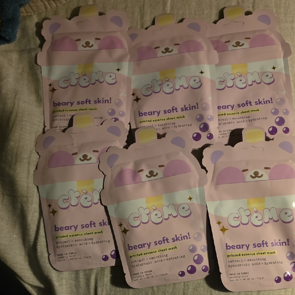 Crème Beary Soft Skin Sheet Mask X6 Pack